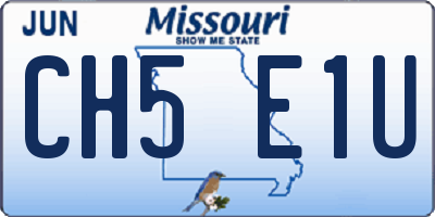 MO license plate CH5E1U