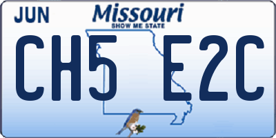 MO license plate CH5E2C