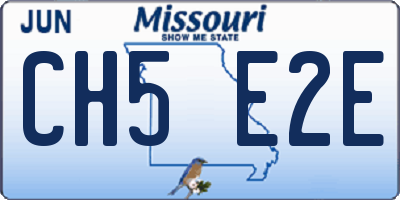 MO license plate CH5E2E