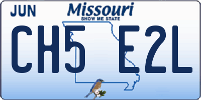 MO license plate CH5E2L
