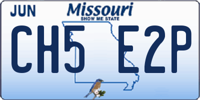 MO license plate CH5E2P