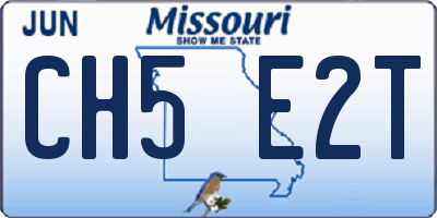 MO license plate CH5E2T