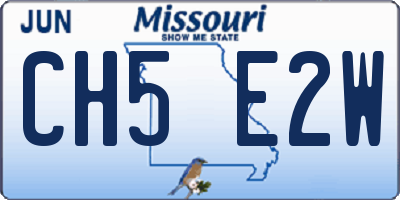 MO license plate CH5E2W