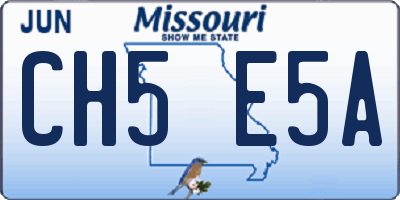 MO license plate CH5E5A