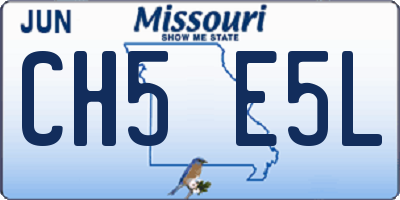 MO license plate CH5E5L