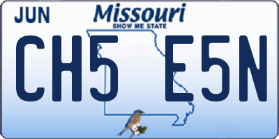 MO license plate CH5E5N