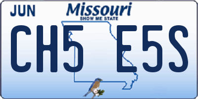 MO license plate CH5E5S