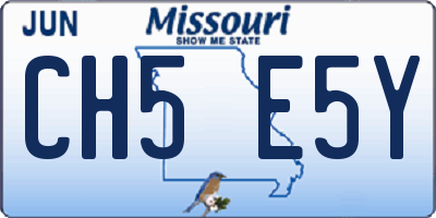 MO license plate CH5E5Y