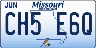 MO license plate CH5E6Q