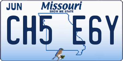 MO license plate CH5E6Y
