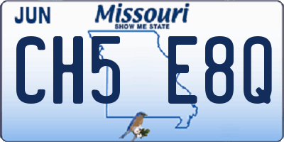MO license plate CH5E8Q