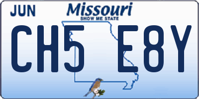MO license plate CH5E8Y