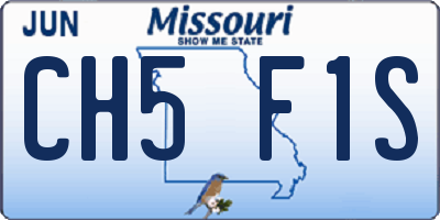 MO license plate CH5F1S
