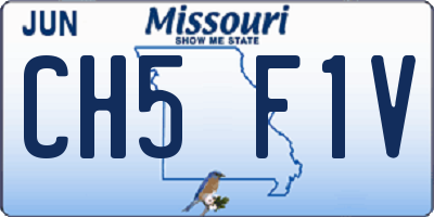 MO license plate CH5F1V