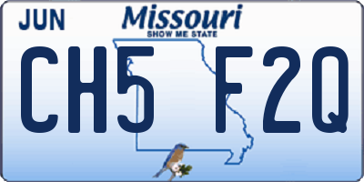 MO license plate CH5F2Q