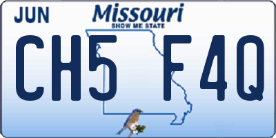 MO license plate CH5F4Q