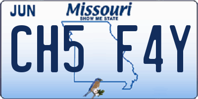 MO license plate CH5F4Y