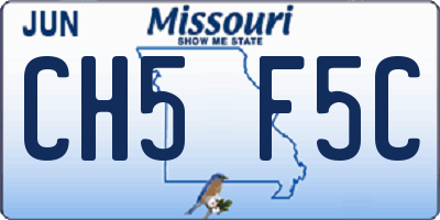 MO license plate CH5F5C