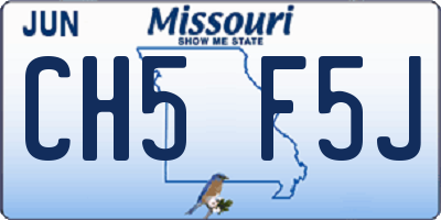 MO license plate CH5F5J