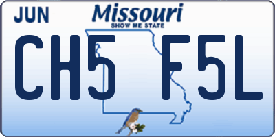 MO license plate CH5F5L