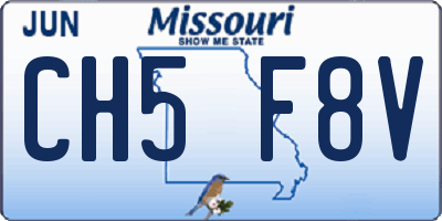 MO license plate CH5F8V