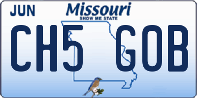 MO license plate CH5G0B