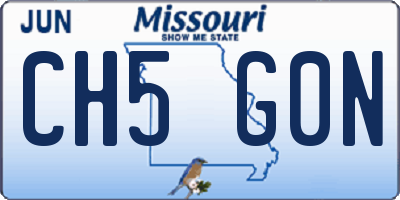 MO license plate CH5G0N