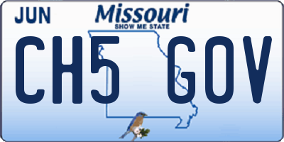 MO license plate CH5G0V