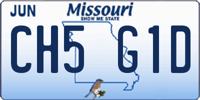 MO license plate CH5G1D