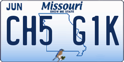 MO license plate CH5G1K