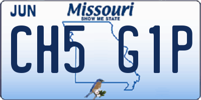MO license plate CH5G1P