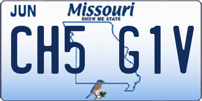 MO license plate CH5G1V