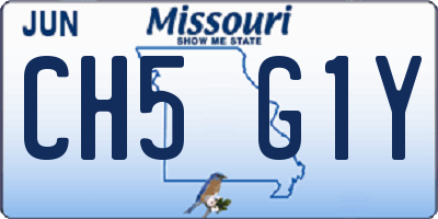 MO license plate CH5G1Y
