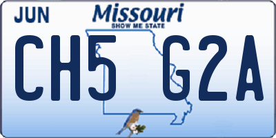 MO license plate CH5G2A