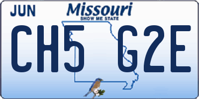 MO license plate CH5G2E