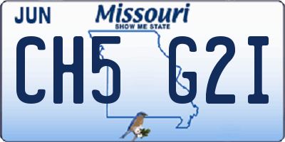 MO license plate CH5G2I