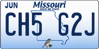 MO license plate CH5G2J