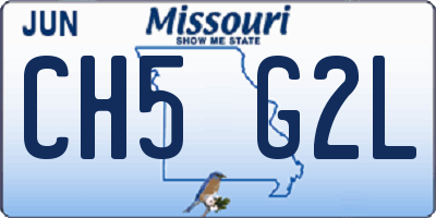 MO license plate CH5G2L