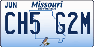 MO license plate CH5G2M