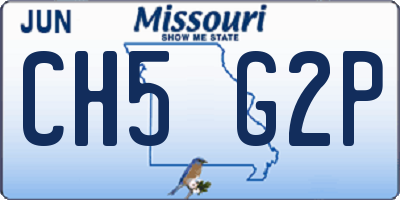 MO license plate CH5G2P