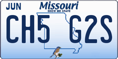 MO license plate CH5G2S