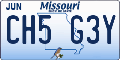 MO license plate CH5G3Y