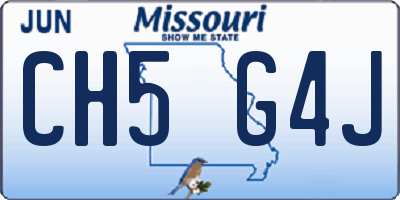 MO license plate CH5G4J