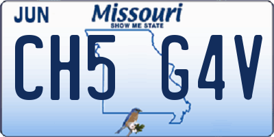MO license plate CH5G4V
