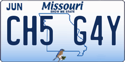 MO license plate CH5G4Y