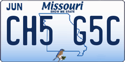 MO license plate CH5G5C