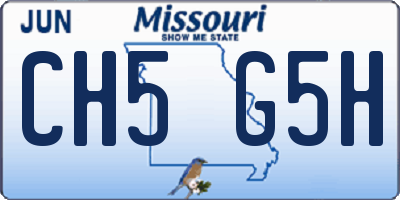 MO license plate CH5G5H