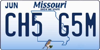 MO license plate CH5G5M