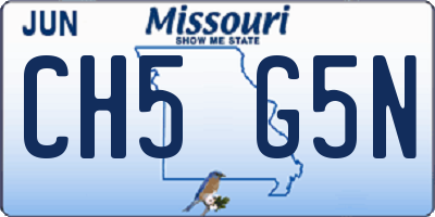 MO license plate CH5G5N