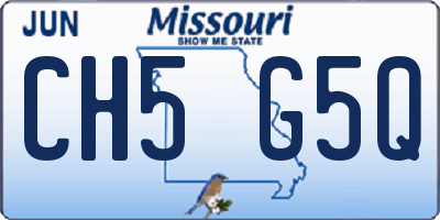 MO license plate CH5G5Q